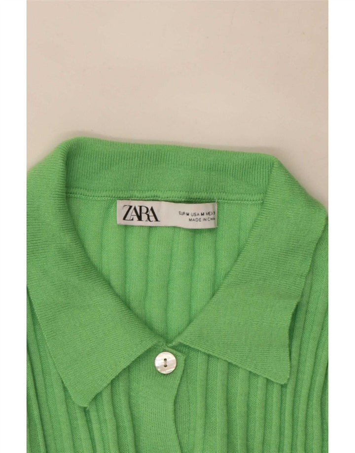 Pulover cardigan pentru femei Zara UK 12 verde mediu