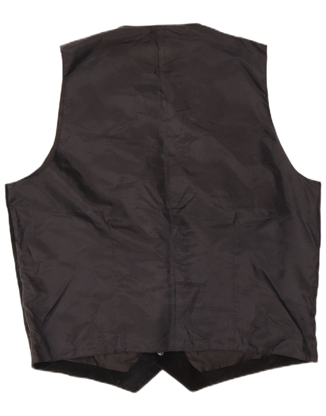 Vestă vintage pentru bărbați din piele intoarsa IT 54 XL din piele neagra