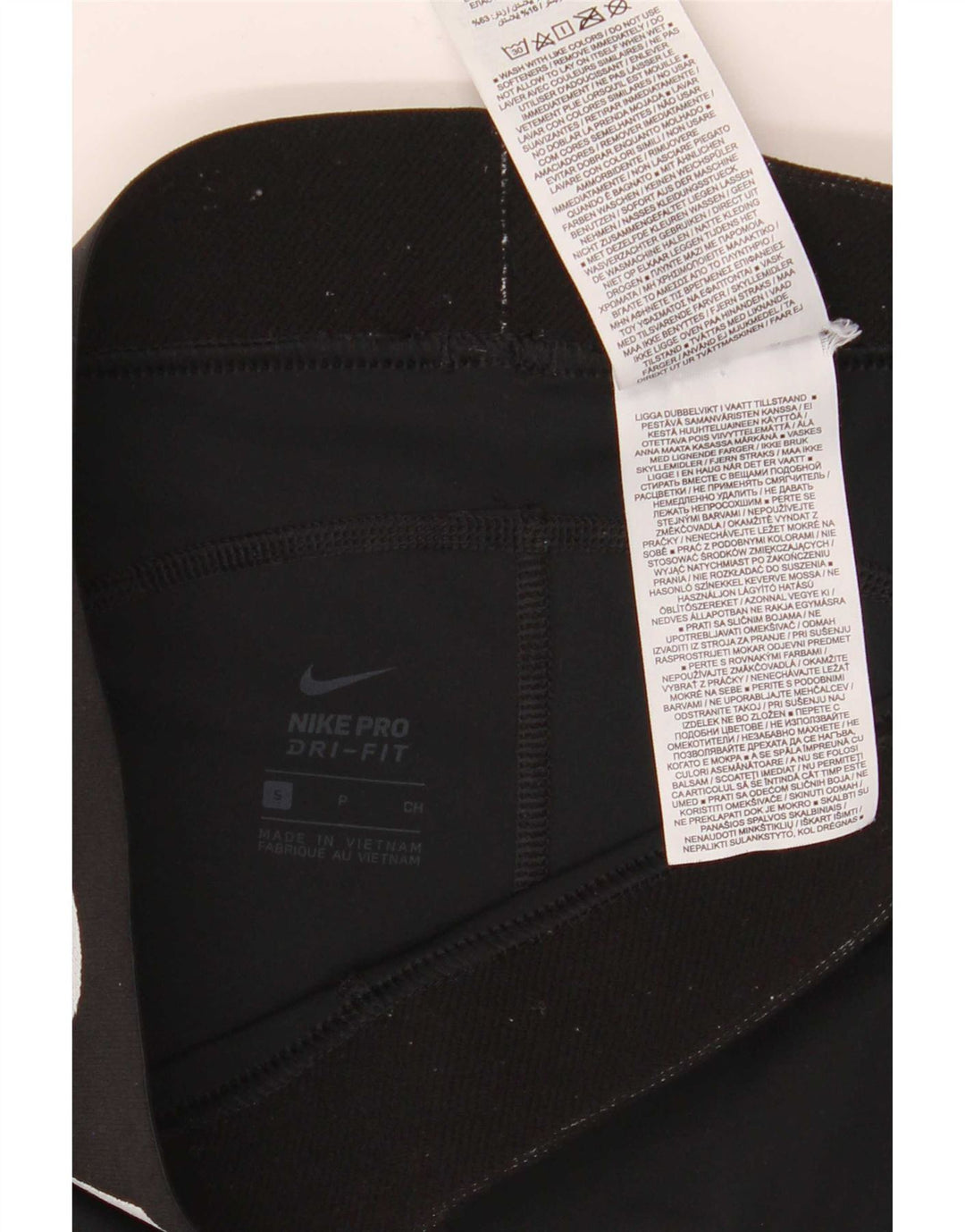 Pantaloni scurți sport Nike Dri Fit Graphic pentru femei UK 8 Small Negru Poliester