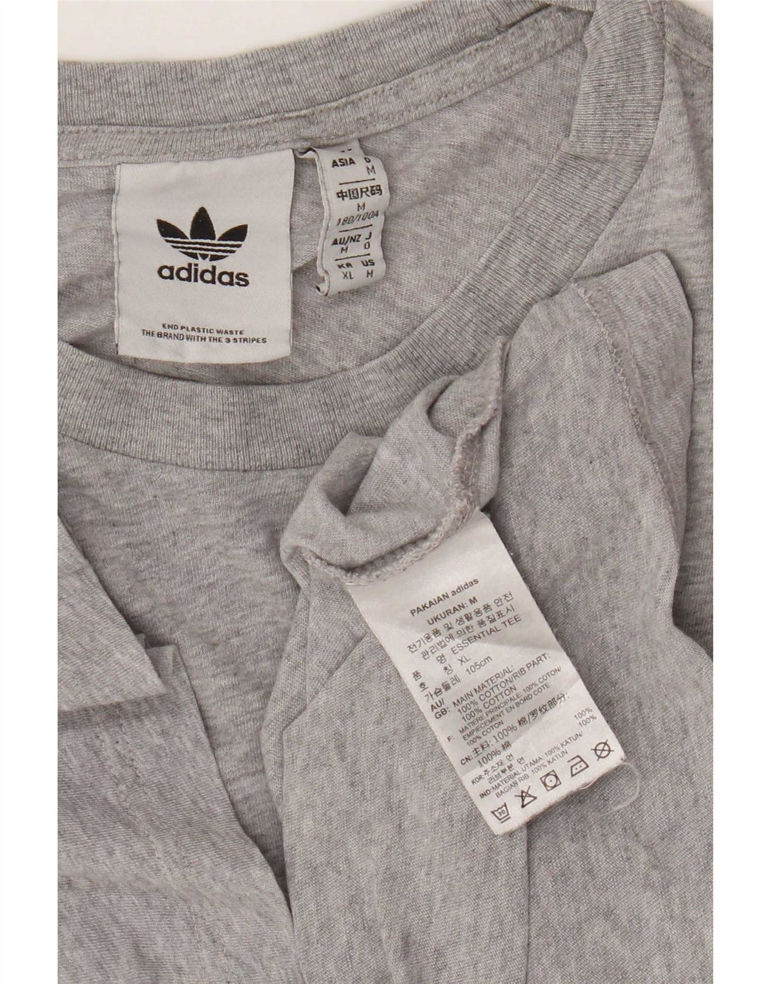 Tricou pentru bărbați Adidas Top Mediu Gri Pete Bumbac