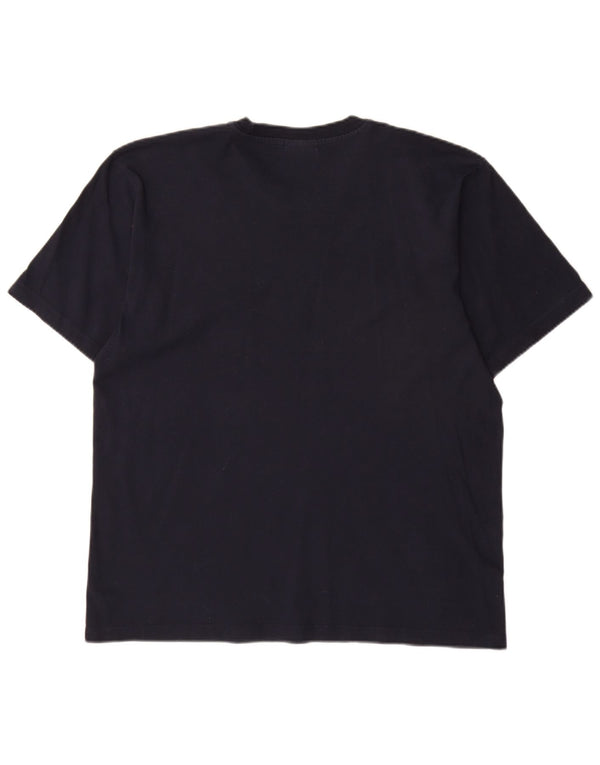 CHAMPION Mens T-Shirt Top Large Navy Blue Cotton