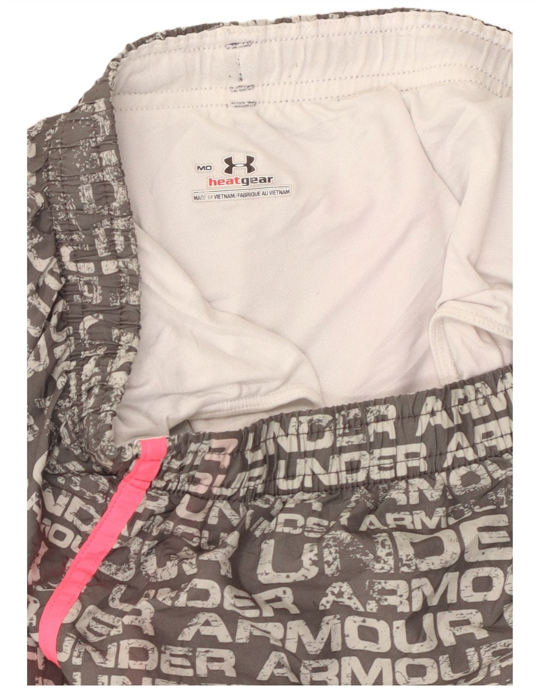Pantaloni scurți sport grafic pentru femei UNDER ARMOUR Heat Gear UK 14 Medium Gri