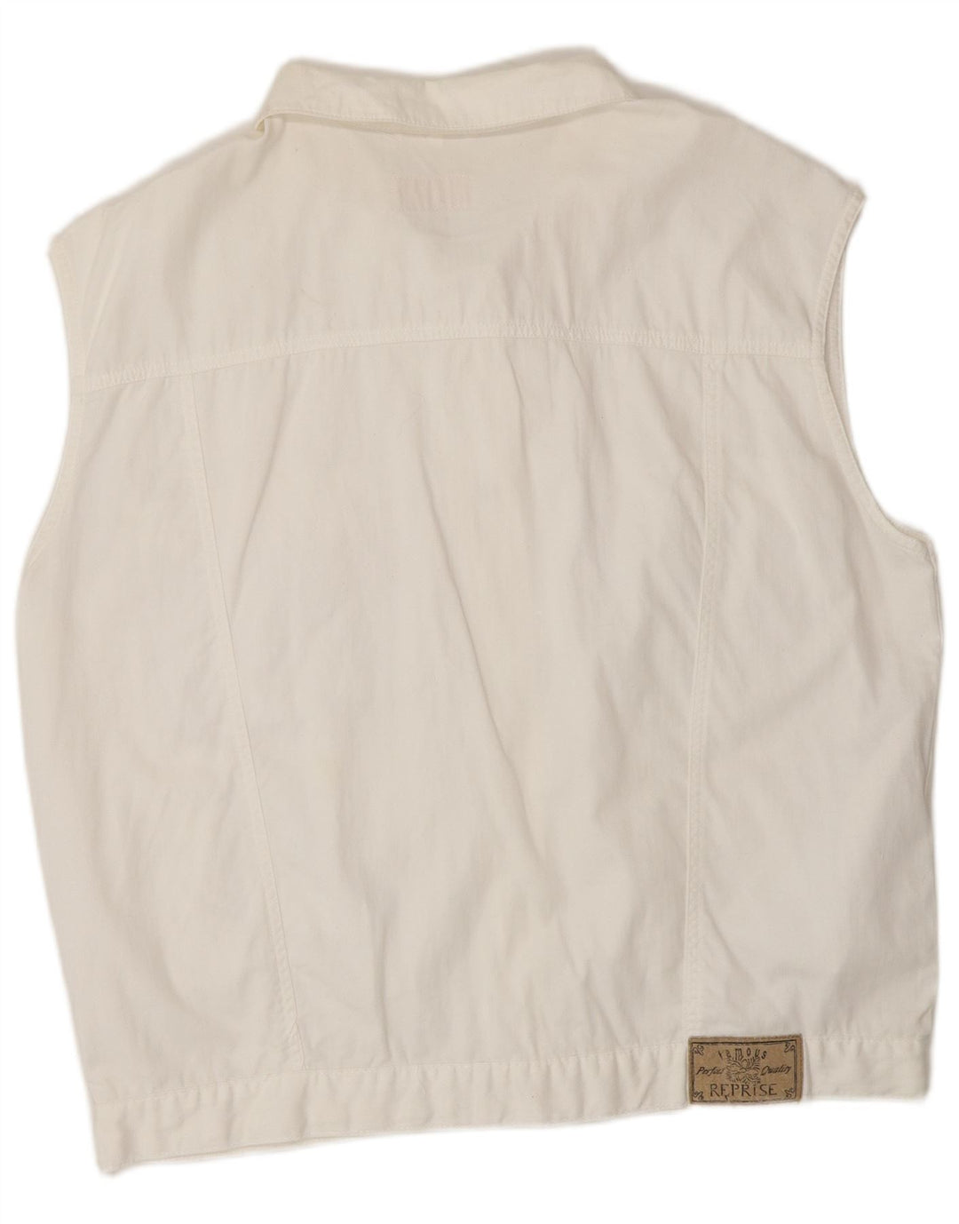 Gilet de denim pentru femei Reprise IT 46, mare, alb, bumbac