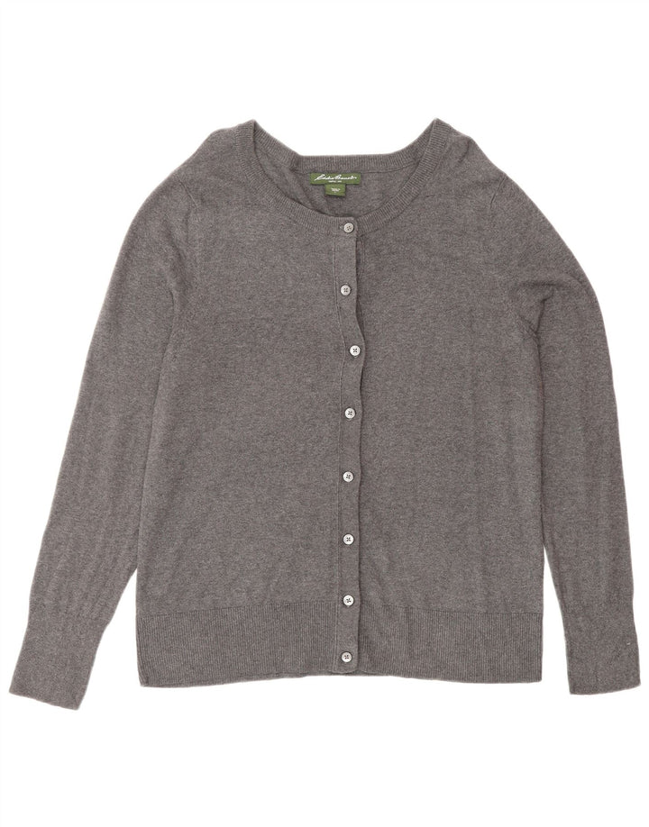 EDDIE BAUER Pulover cardigan pentru femei UK 16 mare bumbac gri