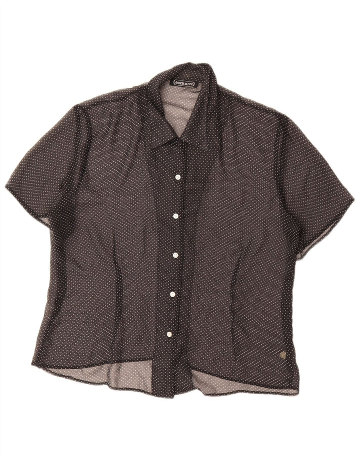 Bluză Cămașă Transparentă pentru Damă Cacharel IT 44 Medium Black Spotted