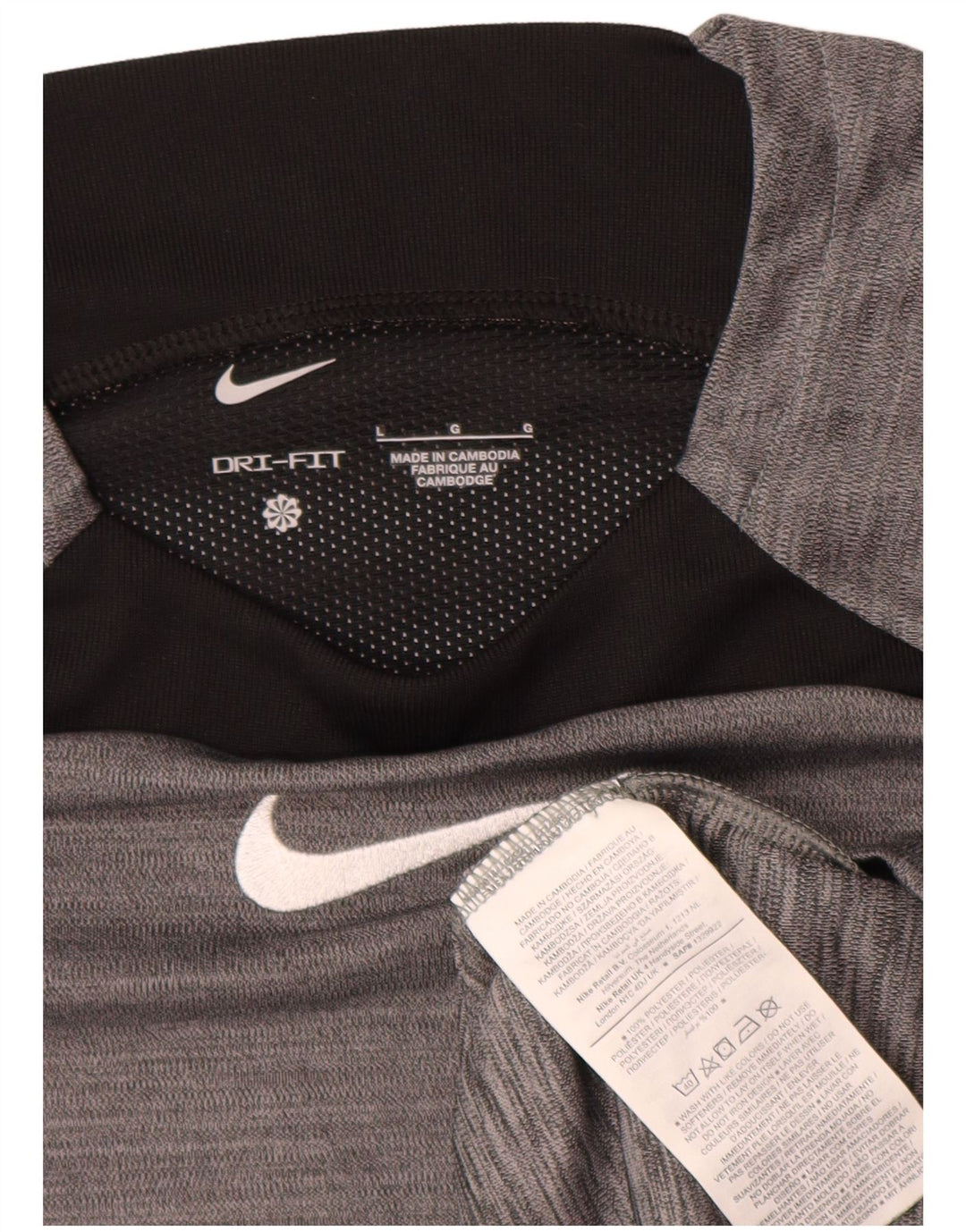 Tricou Nike Dri Fit pentru bărbați Top mare, gri, poliester color bloc