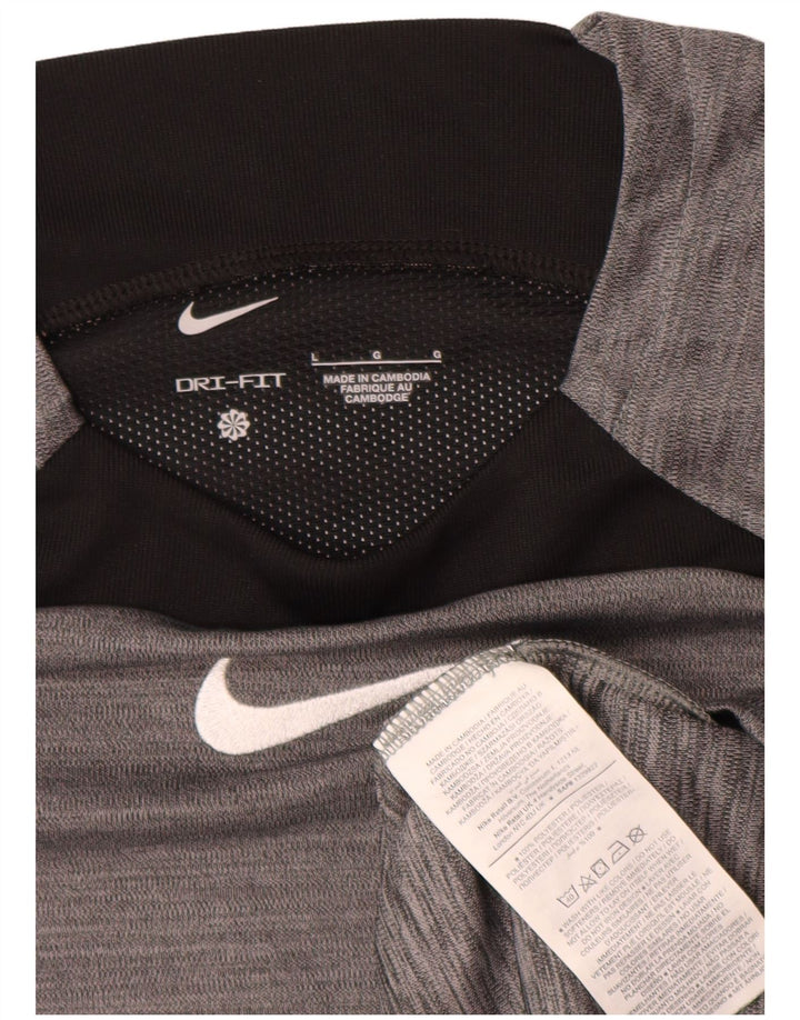 Tricou Nike Dri Fit pentru bărbați Top mare, gri, poliester color bloc
