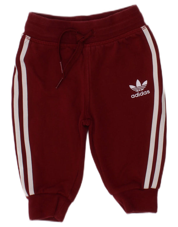 Pantaloni de trening cu grafic pentru fetite Adidas 3-6 Luni Bumbac Burgundy
