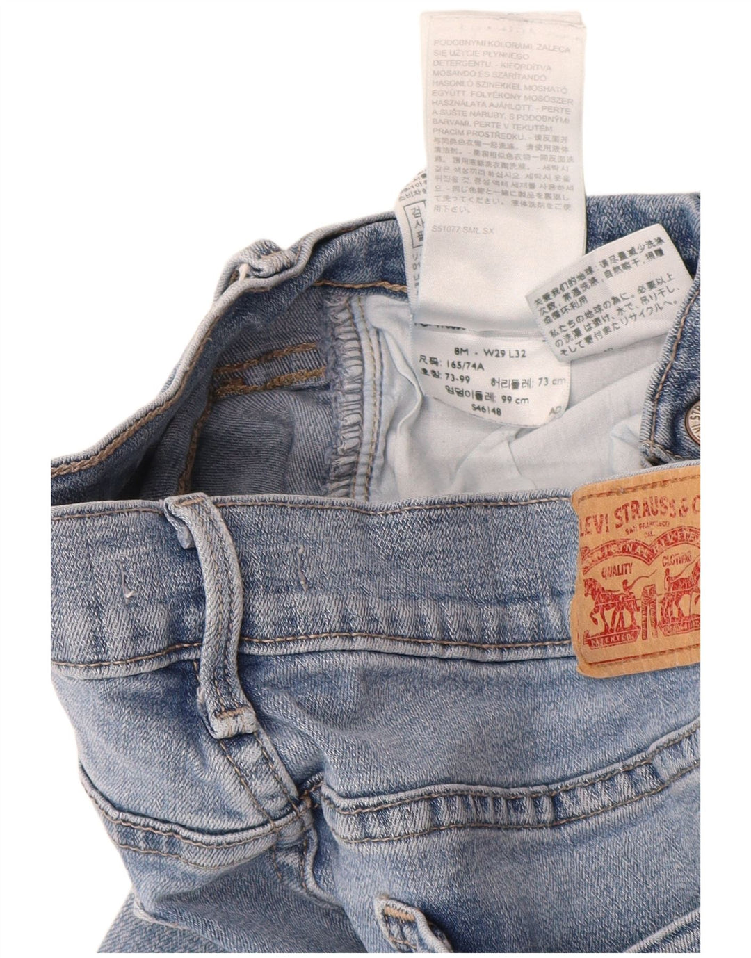 LEVI'S Blugi drepti 505 pentru femei US 8 Medium W29 L32 Blue Bumbac