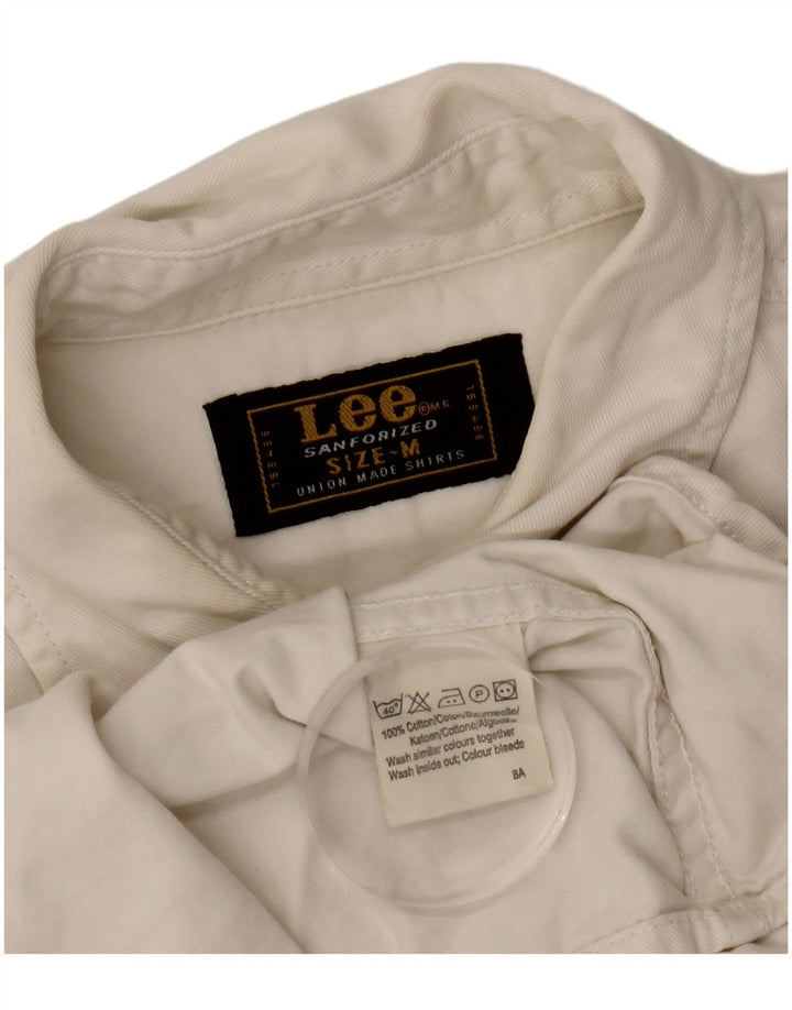 Cămașă de blugi pentru femei Lee UK 14, bumbac alb mediu