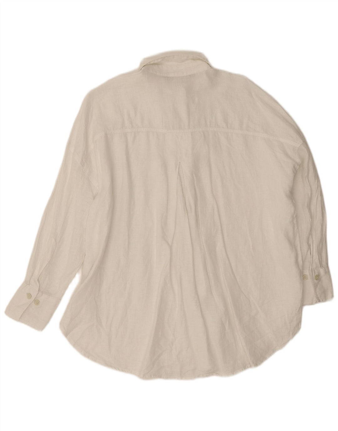Cămașă supradimensionată pentru femei Zara UK 10 Small White In