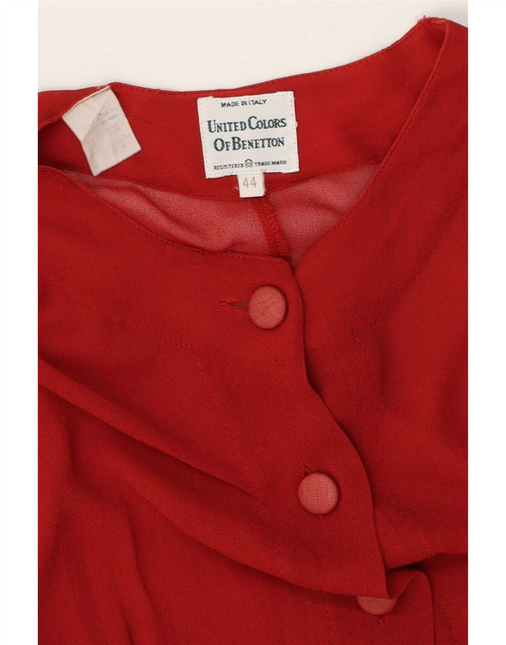 Bluză cămașă pentru femei Benetton IT 44 Medium Burgundy Viscose