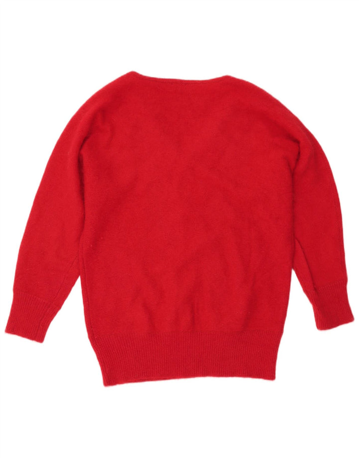 PHASE EIGHT Pulover cu decolteu în V pentru femei UK 12 Nylon roșu mediu
