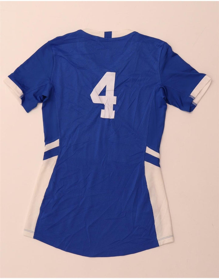 Tricou grafic pentru femei NIKE Top UK 10 Small Blue Colorblock Poliester