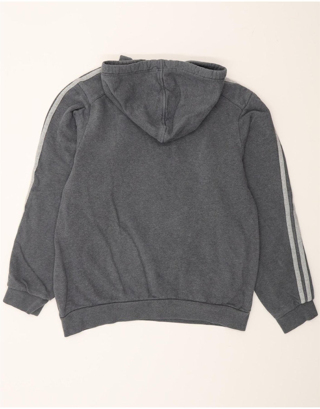ADIDAS Mens Hoodie Jumper Small Grey Cotton