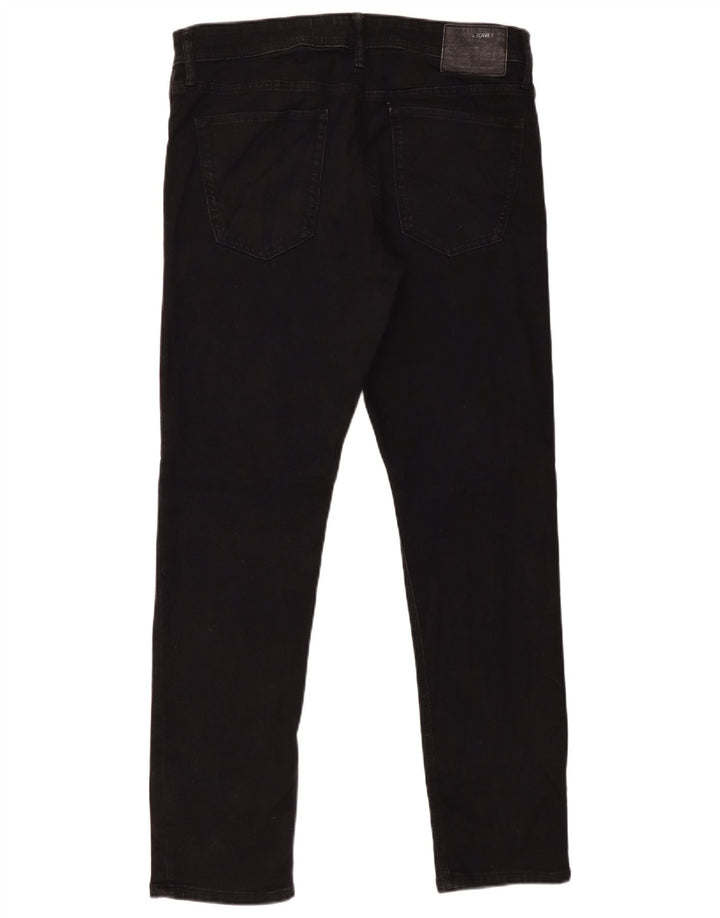 Blugi slim pentru bărbați Jack & Jones W34 L32 bumbac negru