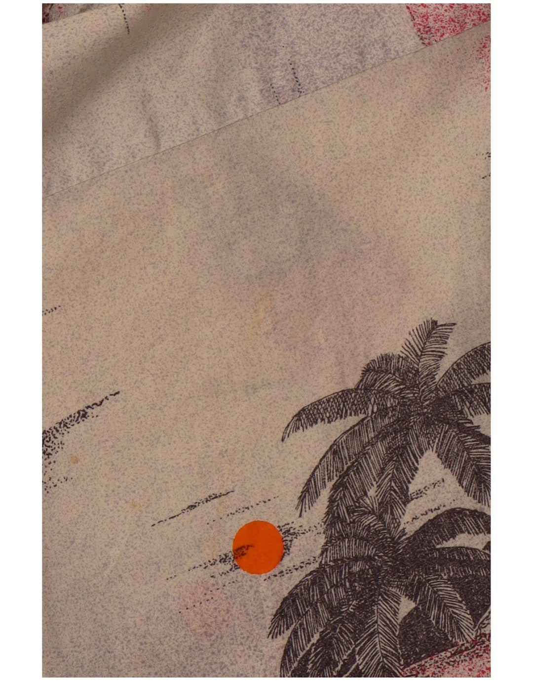 Cămașă hawaiană cu mânecă scurtă pentru bărbați VINTAGE, bumbac floral, bej mare