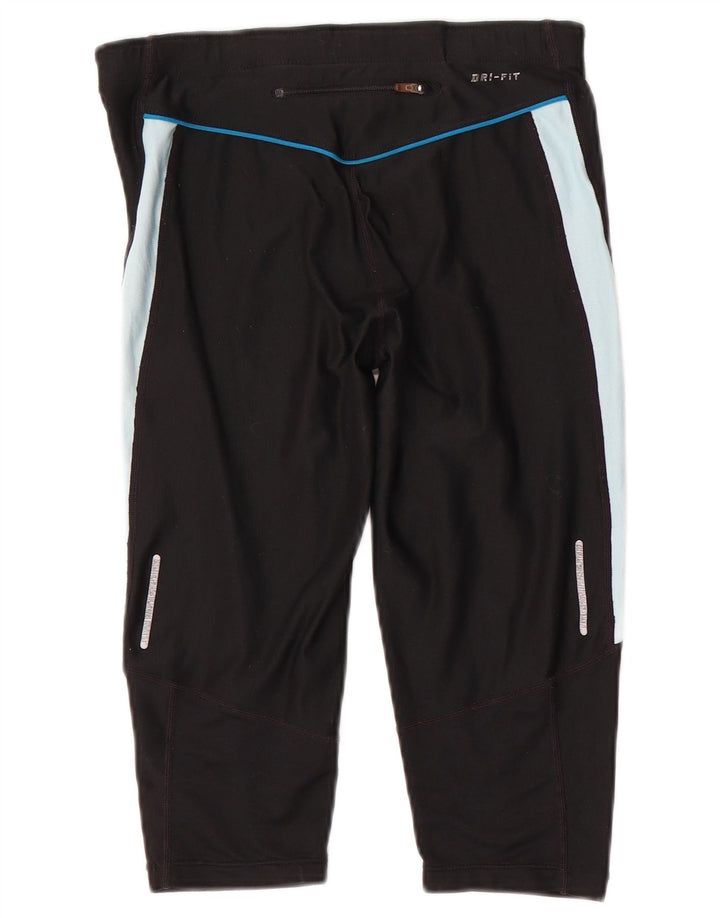 Leggings Capri Nike pentru femei UK 10, negru, color block