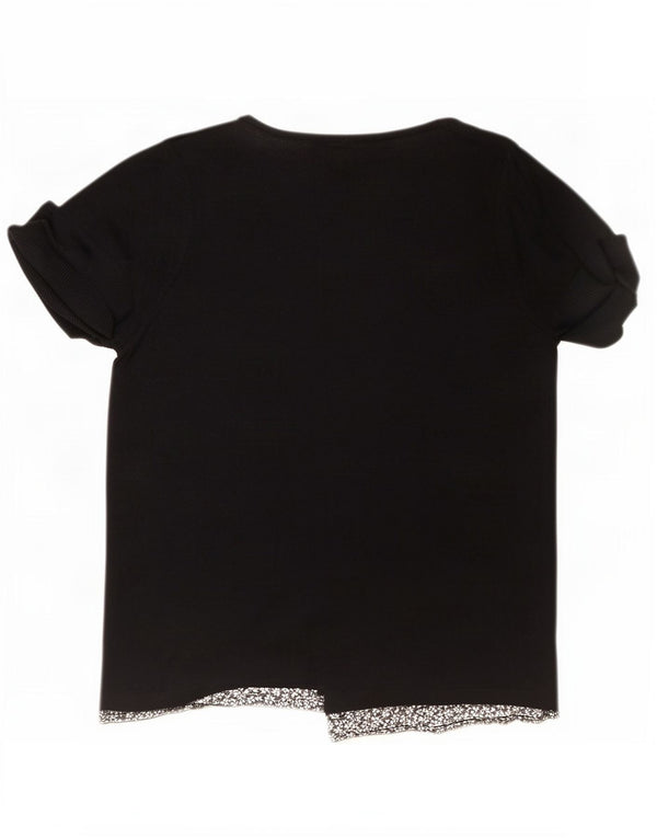 Bluză pentru femei Marks & Spencer UK 14 Medium Black Floral Acrylic