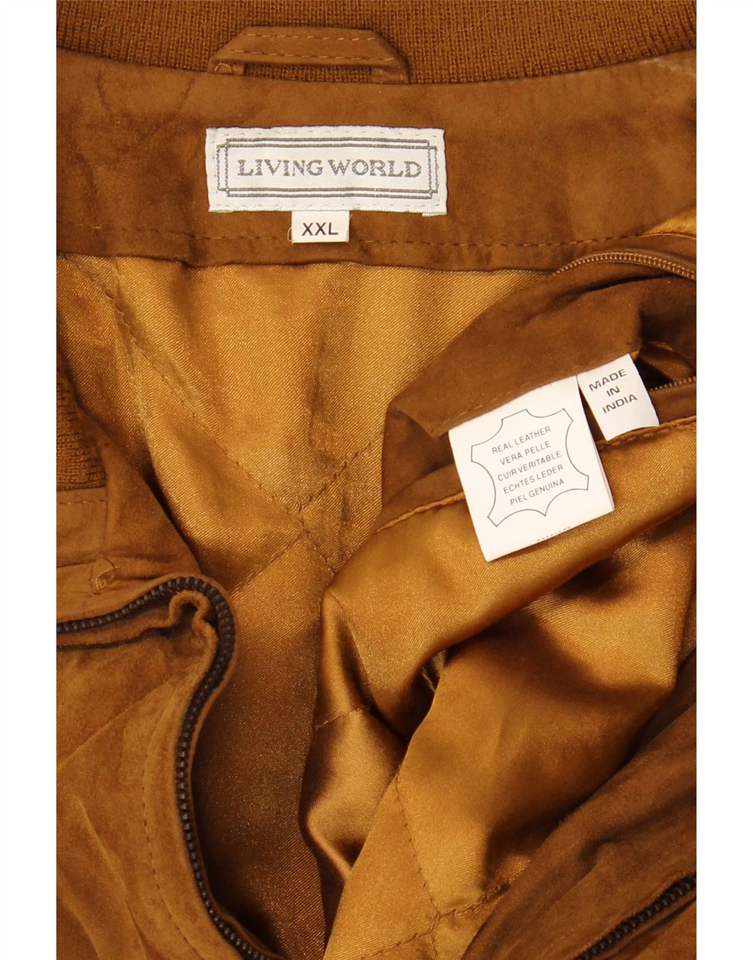 Jachetă de piele intoarsa pentru barbati Living World UK 44 2XL piele maro