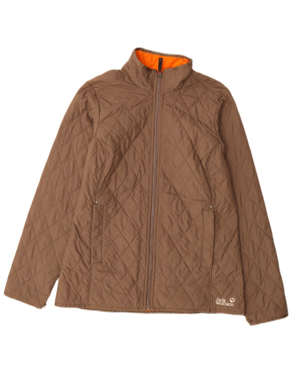 JACK WOLFSKIN Jachetă matlasată pentru femei UK 12/14 Medium Bej Poliester