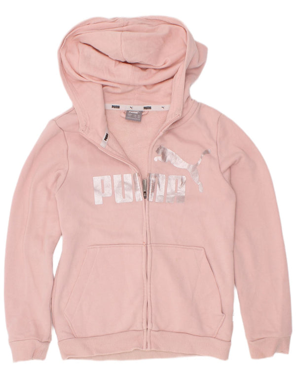 Pulover Puma Fete Graphic Zip Hoodie 7-8 Ani Roz Bumbac