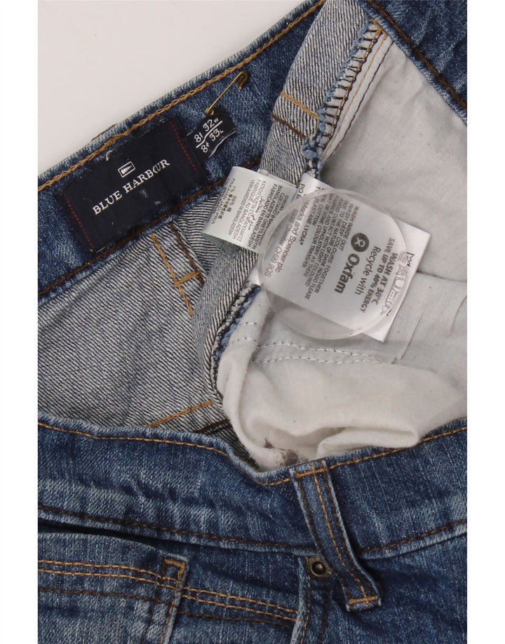 Blugi drepti pentru bărbați Marks & Spencer Blue Harbour W32 L33 Bumbac albastru