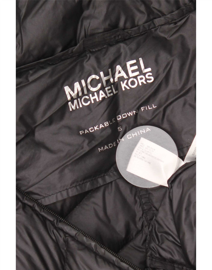 Jachetă căptușită pentru femei Michael Kors UK 10 Small Black Nylon