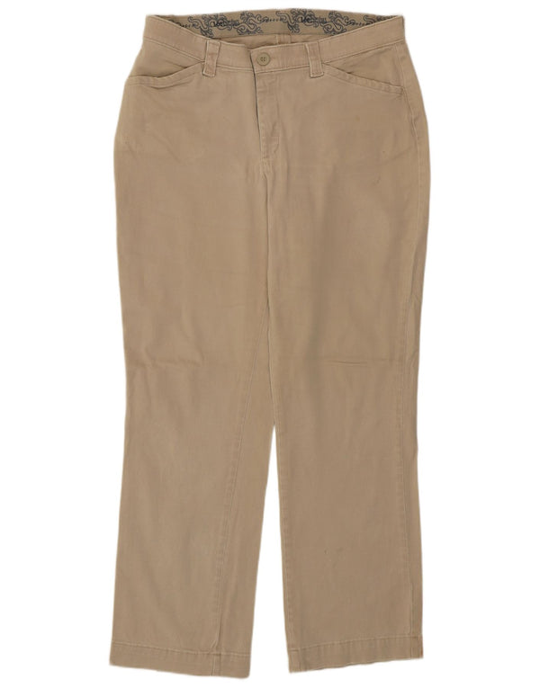 Pantaloni casual drepti pentru femei Lee US 10 Large W32 L29 Bej Bumbac