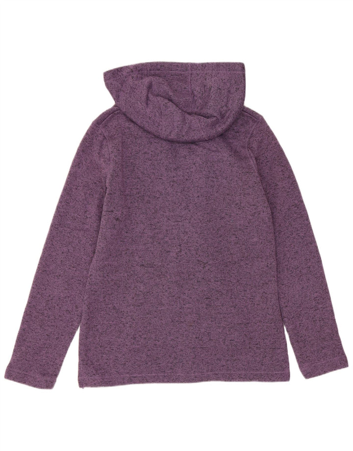 EDDIE BAUER Pulover cu glugă pentru femei UK 14 Poliester cu pături violet mediu