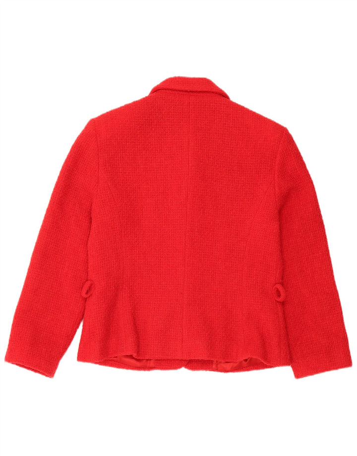 Set fuste vintage pentru femei, 4 nasturi, 2 piese UK 12 Medium W28 Lână roșie