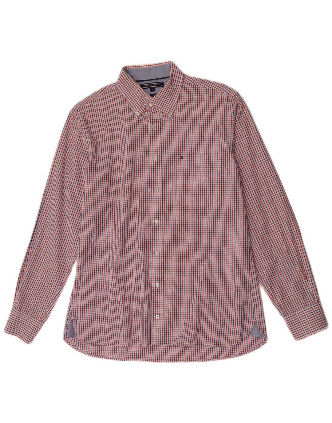 Cămașă personalizată pentru bărbați Tommy Hilfiger, bumbac vichy multicolor mediu