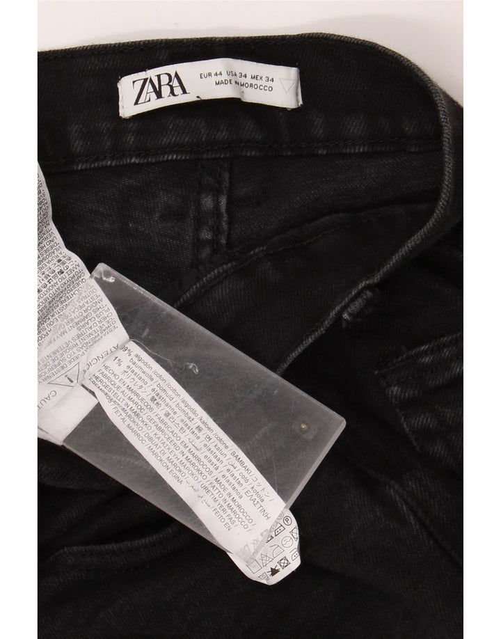 Blugi slim pentru bărbați Zara EU 44 Large W34 L30 Bumbac negru