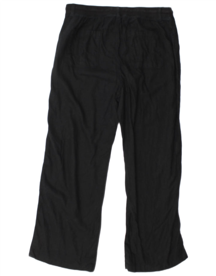 Pantaloni obișnuiți pentru femei Marks & Spencer UK 16 Large W34 L30 Bumbac negru