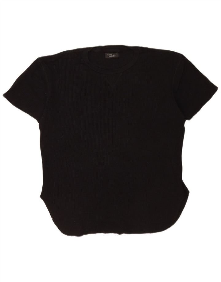 Tricou pentru bărbați Zara Top mare, negru, bumbac
