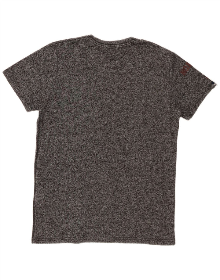Tricou grafic pentru bărbați Superdry Top mic, gri, bumbac cu pete