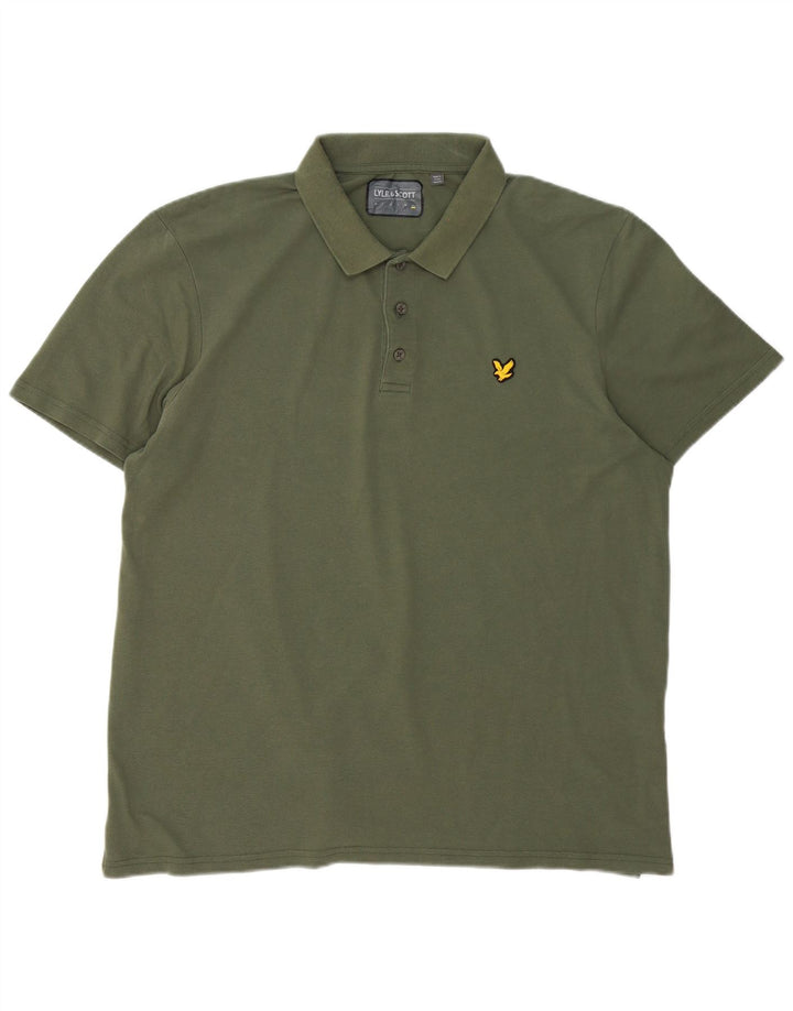 Tricou polo Lyle & Scott pentru bărbați, bumbac verde 2XL