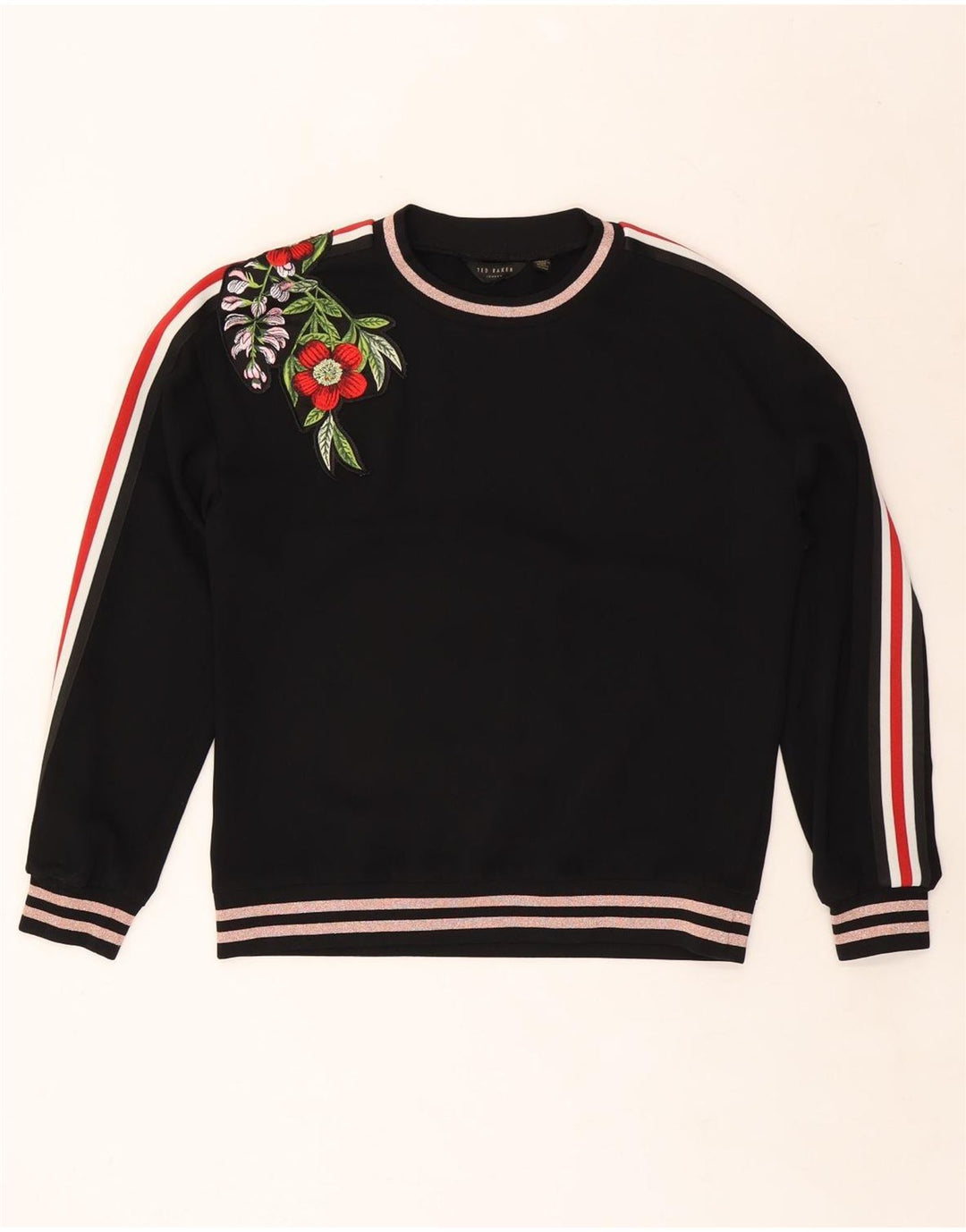 Pulover pentru damă TED BAKER Pulover UK 14 Mediu Negru Floral Poliester