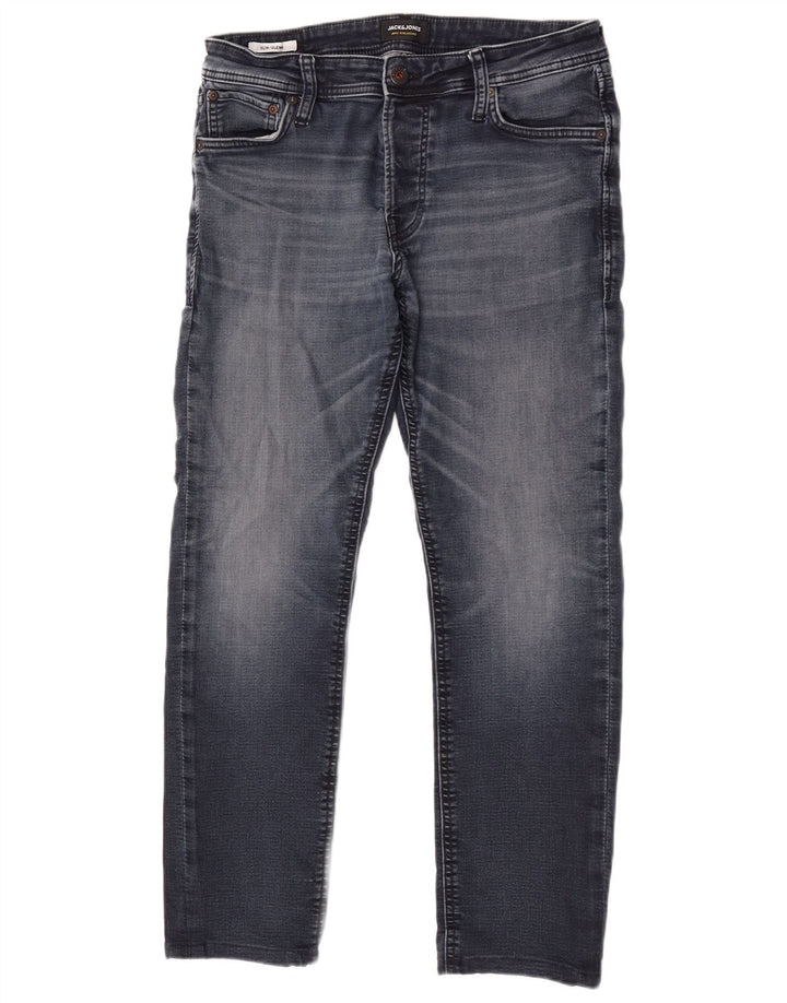 Blugi Jack & Jones GLENN Slim pentru bărbați W33 L30 bumbac albastru