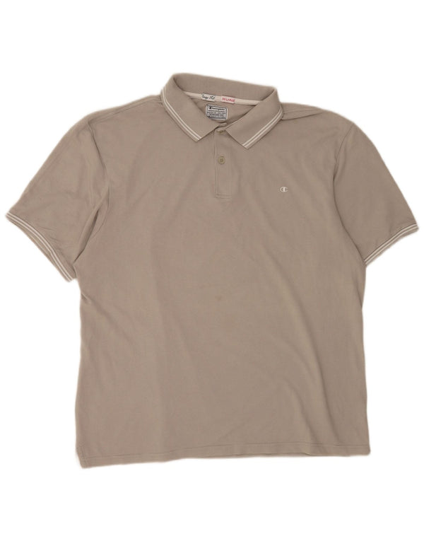 Tricou polo pentru bărbați Champion Easy Fit 3XL, bumbac gri