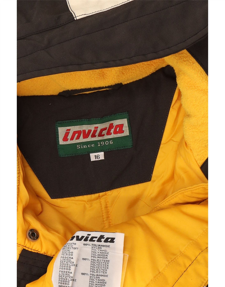 Jachetă Windbreaker pentru băieți cu grafică Invicta 15-16 ani, poliamidă neagră