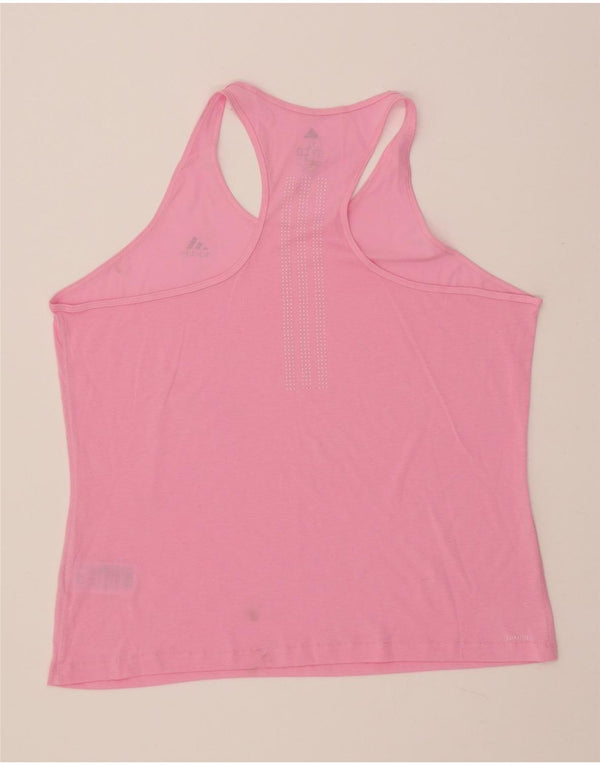 ADIDAS Climalite Vest Top pentru femei UK 20/22 XL roz poliester