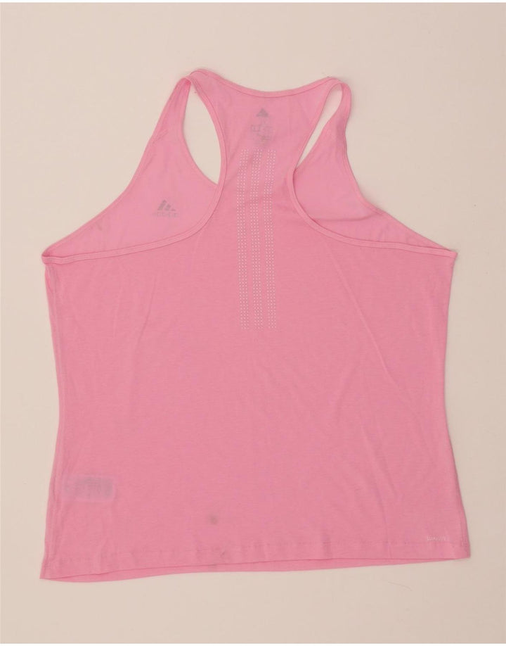 ADIDAS Climalite Vest Top pentru femei UK 20/22 XL roz poliester