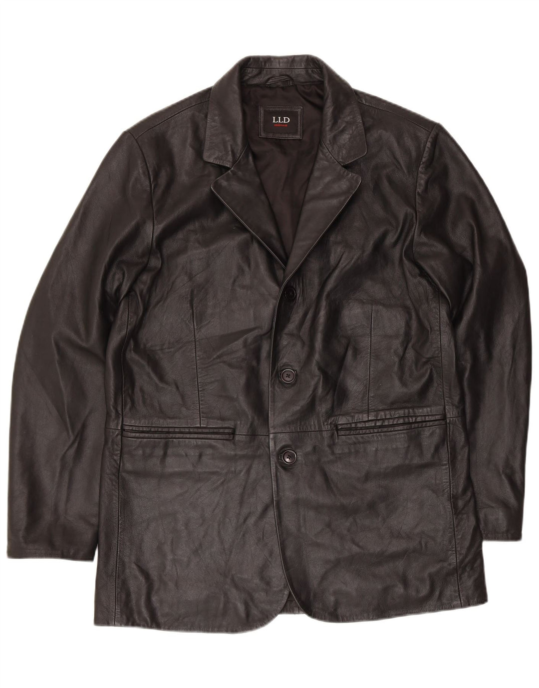 Jachetă de piele pentru bărbați LLD UK 38 Medium Black Leather