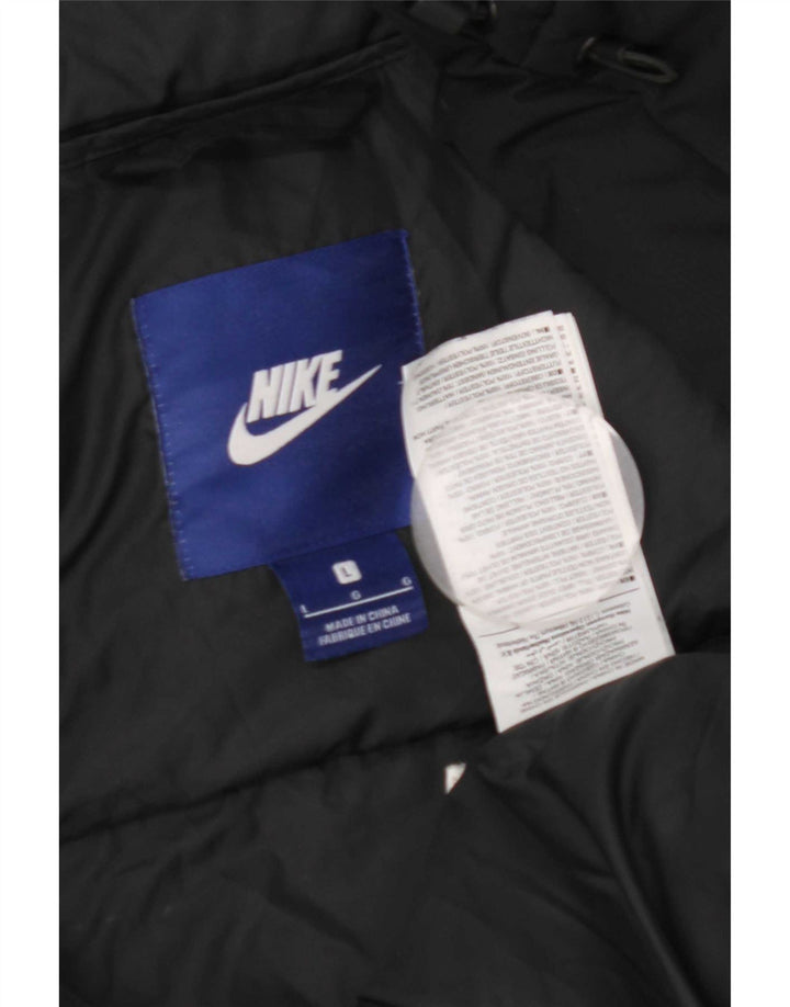 Jachetă căptușită cu glugă pentru bărbați Nike UK 40 Poliester negru mare