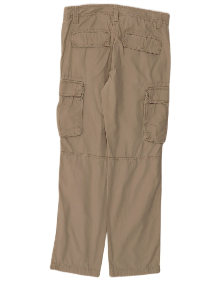 Pantaloni cargo drepti pentru femei Sisley IT 46 Large W32 L30 Bej Bumbac