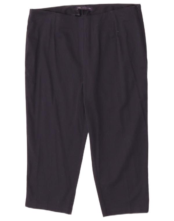 Pantaloni Capri pentru femei Marks & Spencer UK 14 Large W32 L20 Bleumarin Bumbac