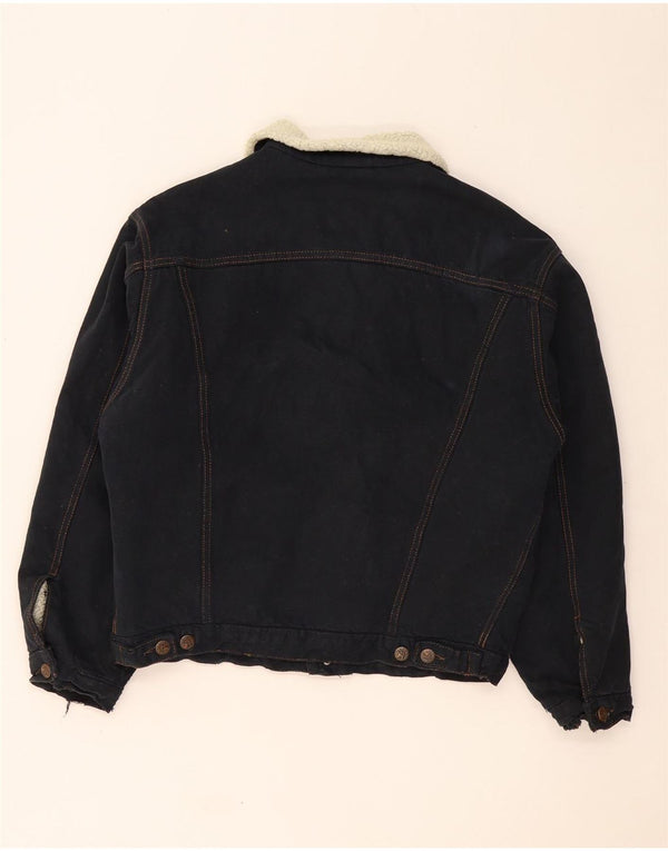 AMERICANINO Mens Denim Jacket UK 36 Small Navy Blue