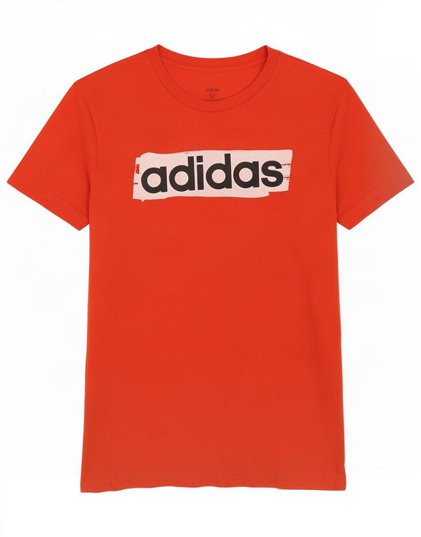 Tricou grafic pentru bărbați Adidas Top, bumbac roșu mediu