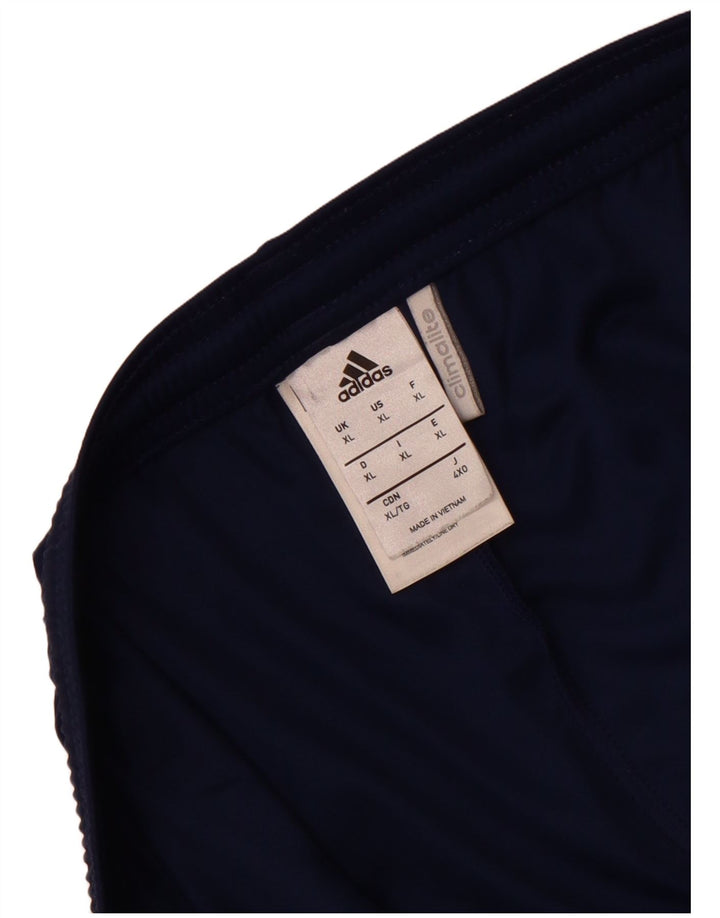 Pantaloni scurți sport pentru bărbați Adidas Climalite XL, poliester cu dungi bleumarin